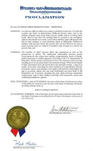 Adult Literacy Month Proclamation