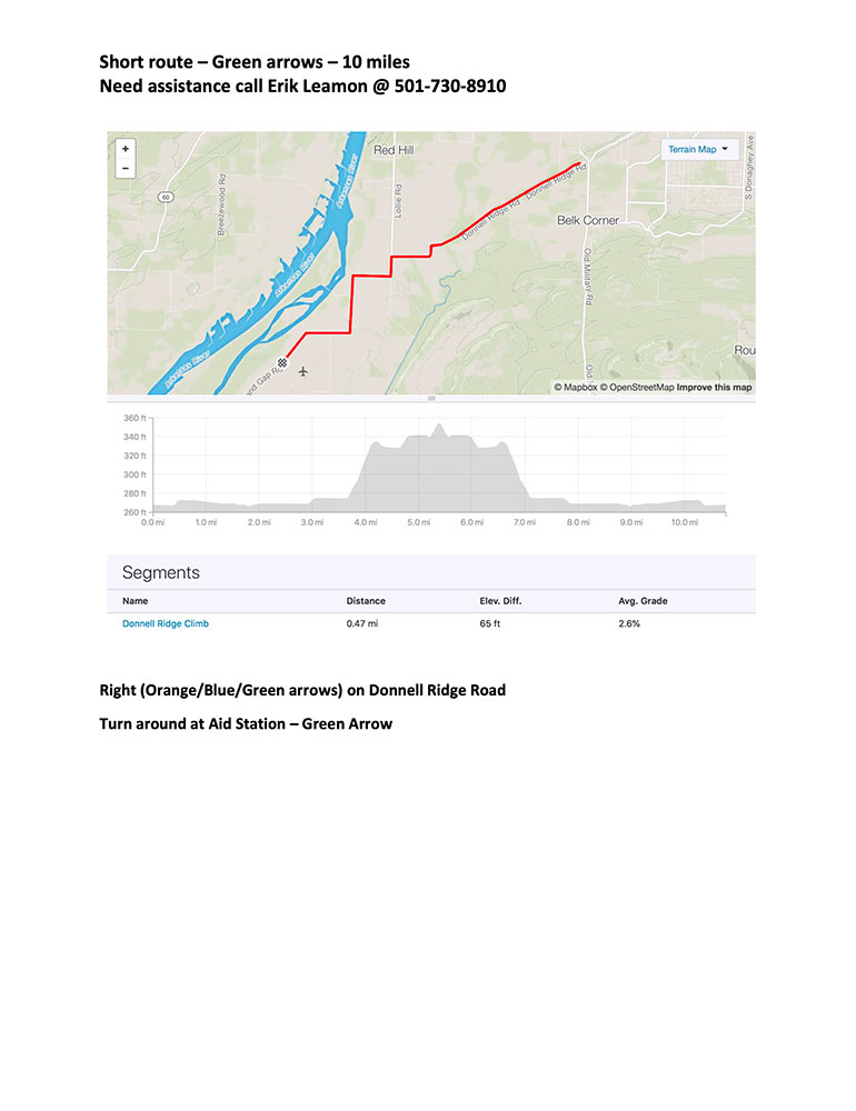 Tour de Toad 10 Mile Route