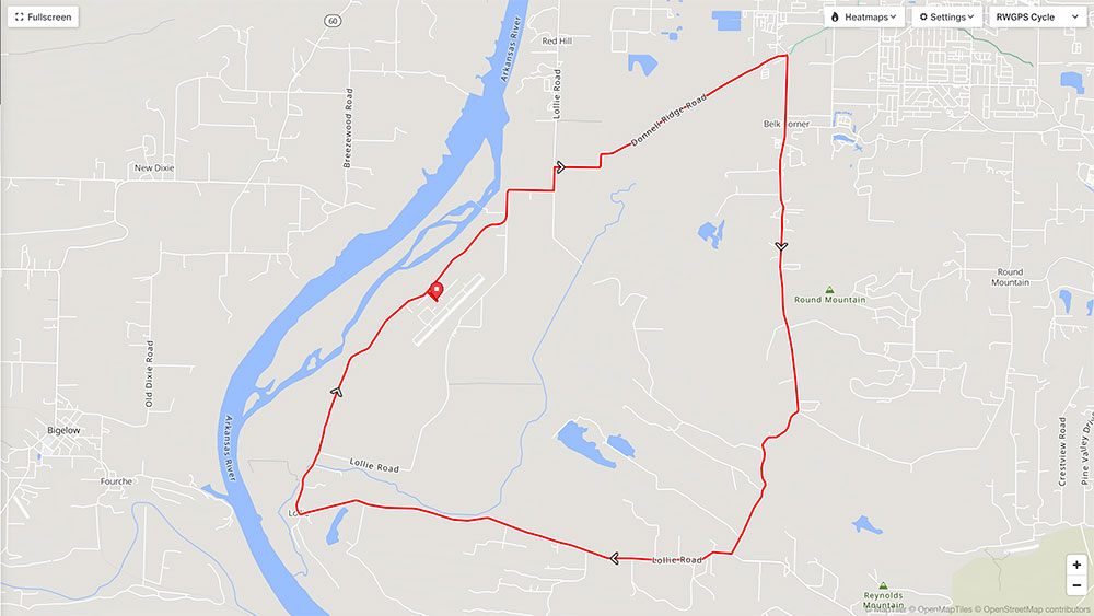 Tour de Toad 20 Mile Route
