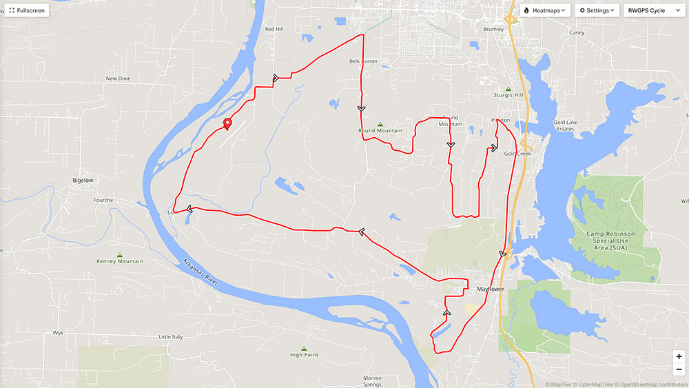 Tour de Toad 40 Mile Route